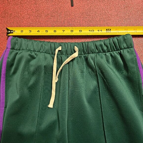 Ovadia & Sons Green Track Pants L Purple Double Side Stripe Athleisure Designer - Picture 6 of 11